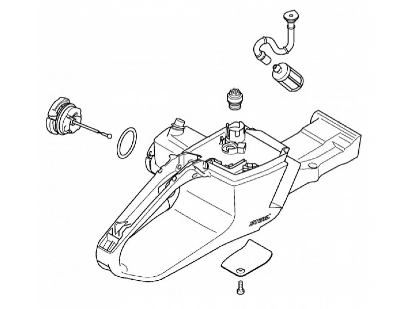 STIHL OEM Fuel Tank Assembly 11423500804 for MS462 MS462C-M