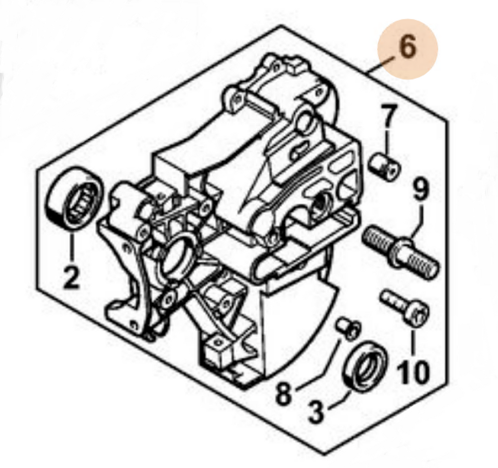STIHL OEM Crankcase Sprocket Side 11290202903 for MS200 MS200T